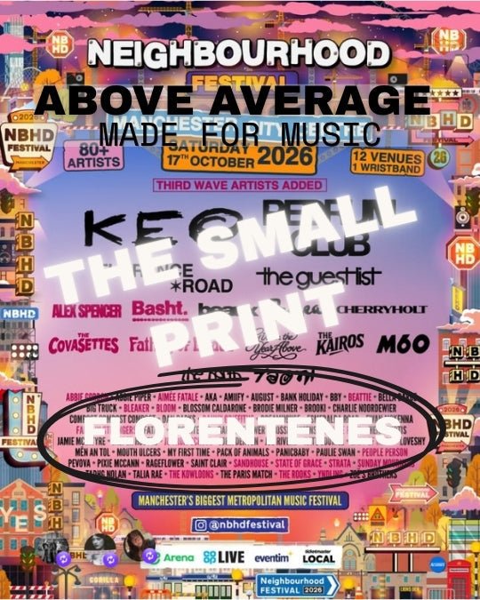 NEIGHBOURHOOD 2026: THE SMALL PRINT •  FLORENTENES - Above Average Clothing