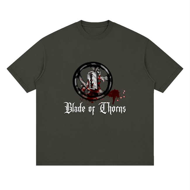 Blade of Thorns Drop Shoulder Band Tee