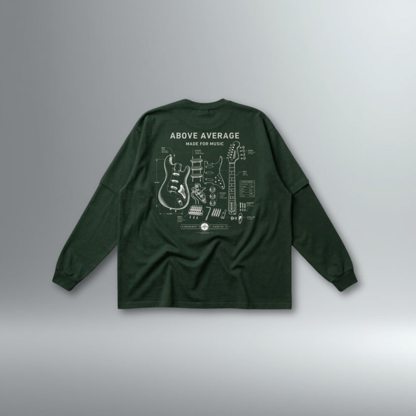 Guitar Blueprint Signature Long Sleeve Tee