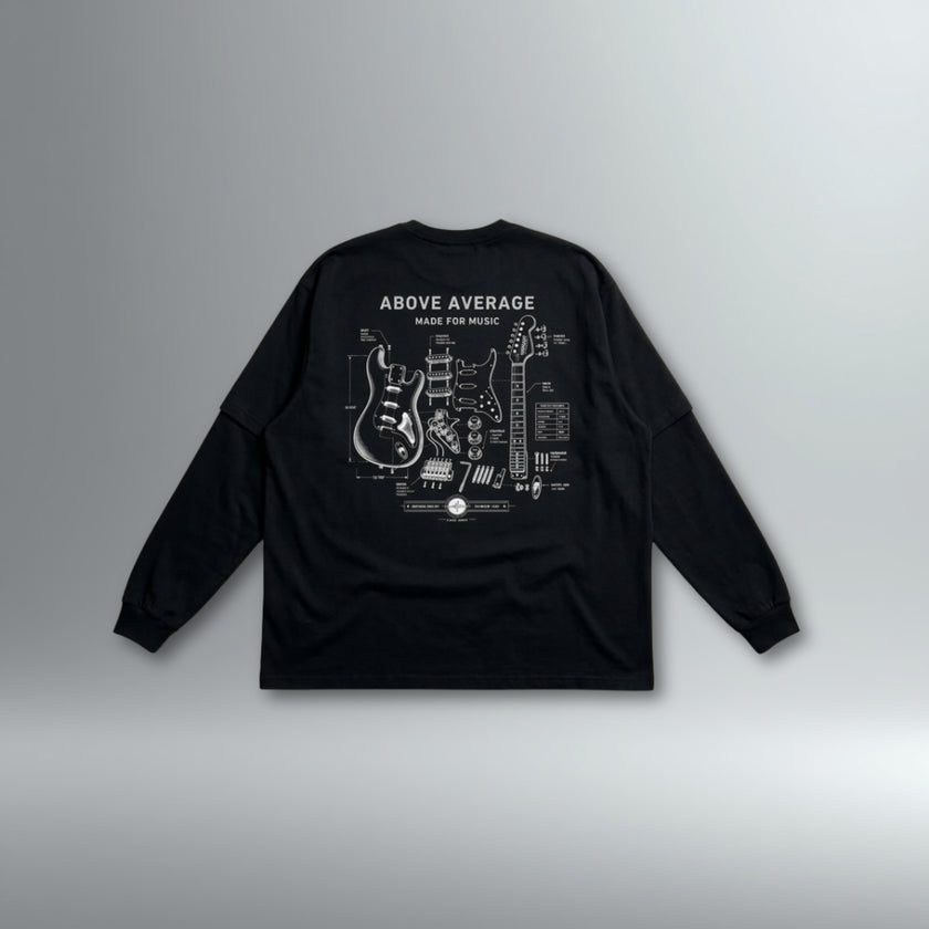 Guitar Blueprint Signature Long Sleeve Tee
