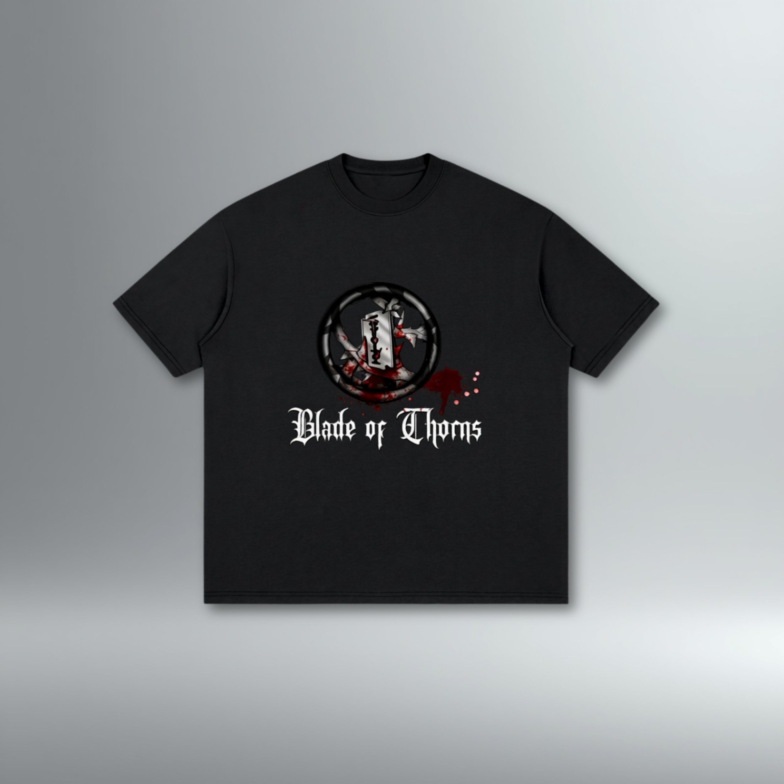 Blade of Thorns Drop Shoulder Band Tee