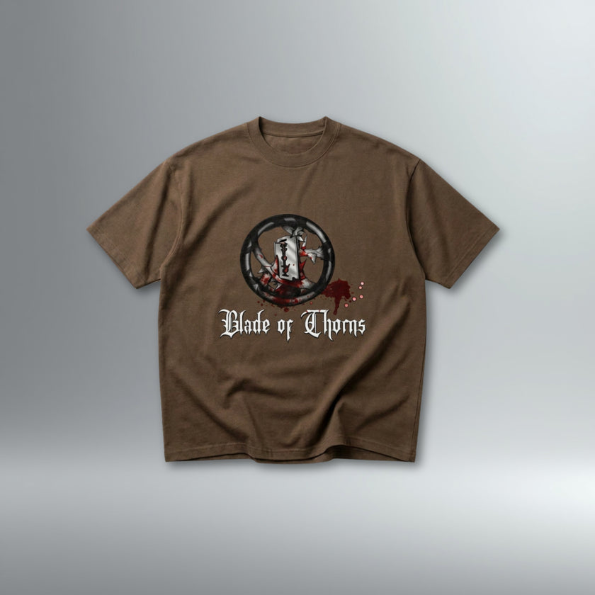 Blade of Thorns Drop Shoulder Band Tee