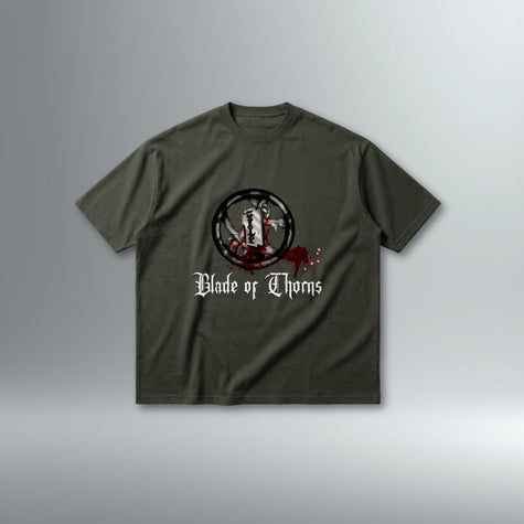 Blade of Thorns Drop Shoulder Band Tee