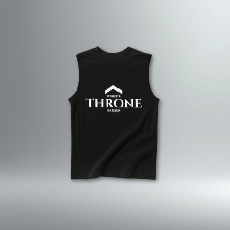'THRONE' Studio Print Sleeveless Tee
