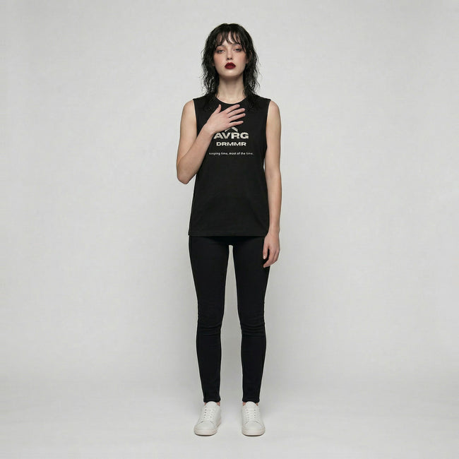 'keeping time' Studio Print Sleeveless Tee