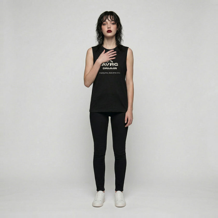 'keeping time' Studio Print Sleeveless Tee