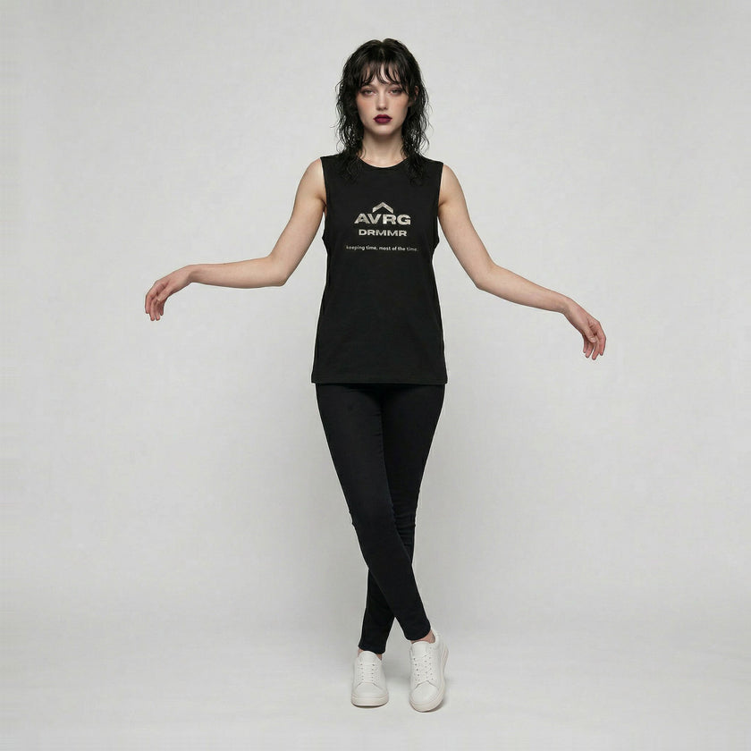'keeping time' Studio Print Sleeveless Tee