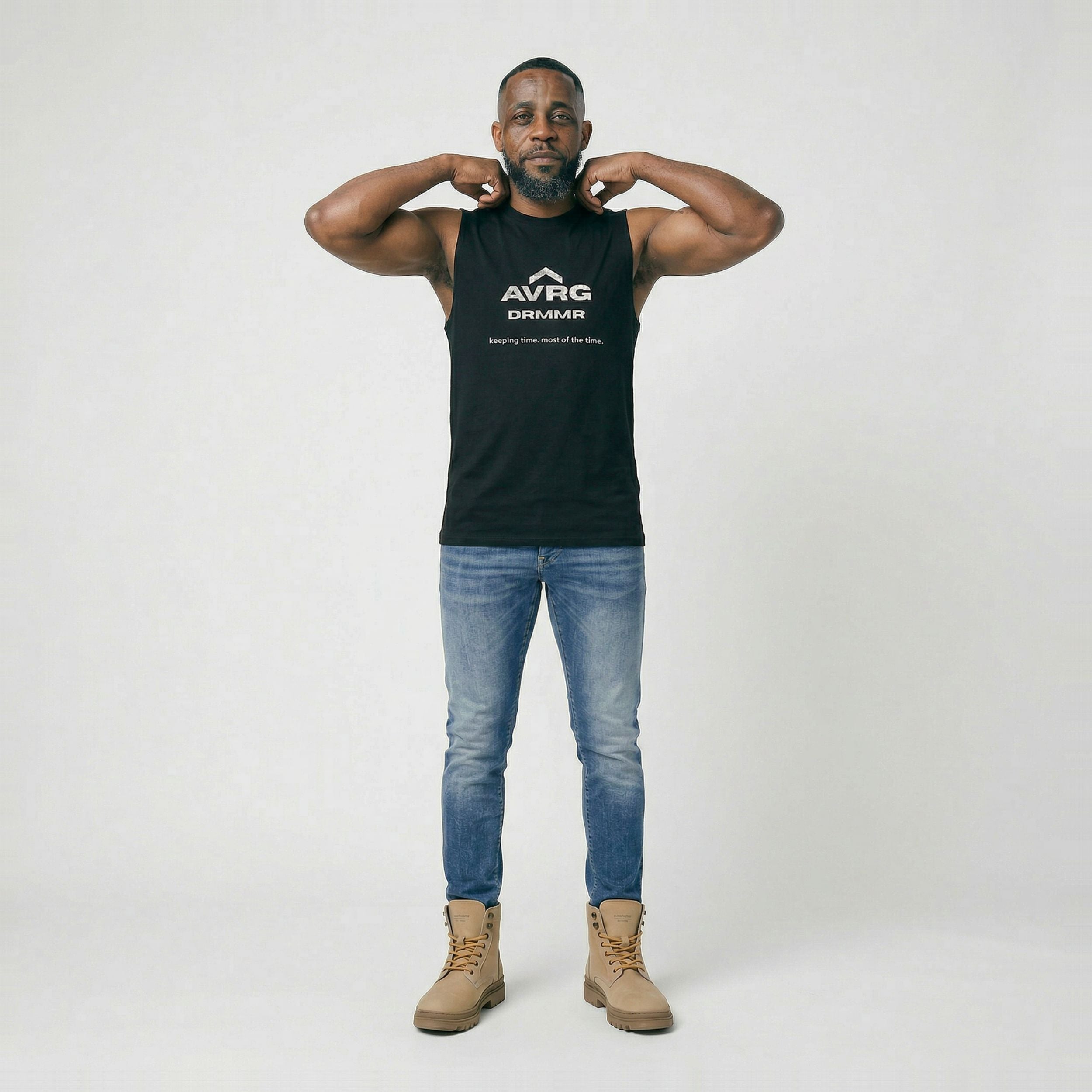 'keeping time' Studio Print Sleeveless Tee