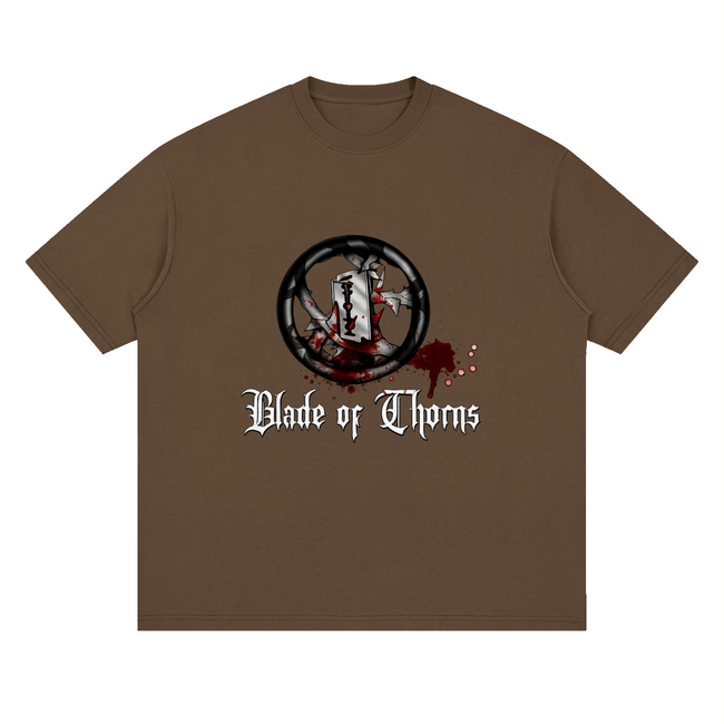 Blade of Thorns Drop Shoulder Band Tee
