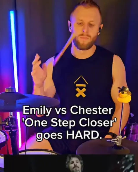 Above Average collaborator Drum Holder playing Linkin Park