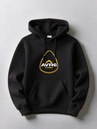 GTRST organic cotton wordmark pick hoodie by Above Average Clothing, sustainable guitarist streetwear with plectrum logo and wordmark Above Average branding.