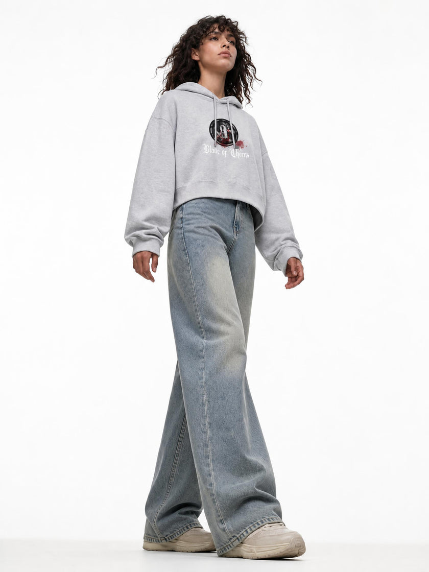 Blade of Thorns Cropped Hoodie