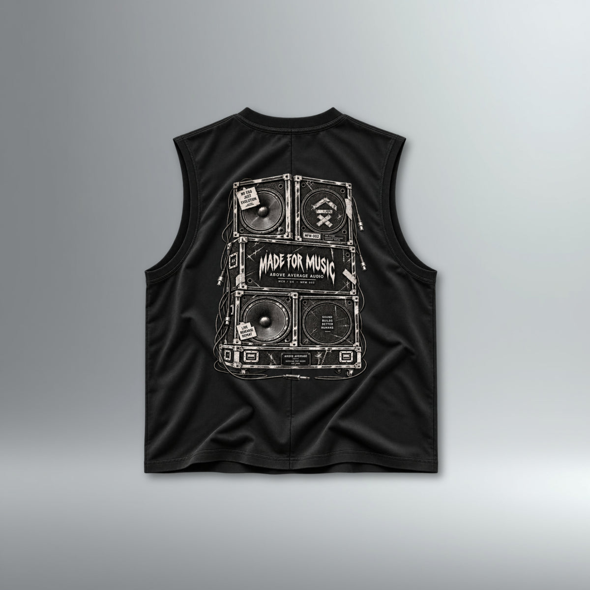 Made For Music Audio Stack Sleeveless Tee
