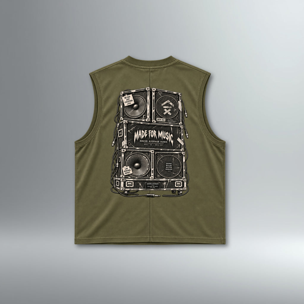 Made For Music Audio Stack Sleeveless Tee