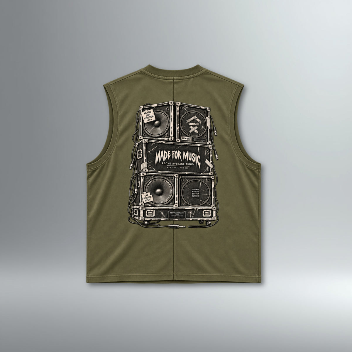 Made For Music Audio Stack Sleeveless Tee
