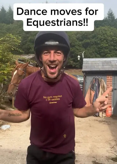 above average collaborator lloyd crabb showing everyone some new equestrian dance moves