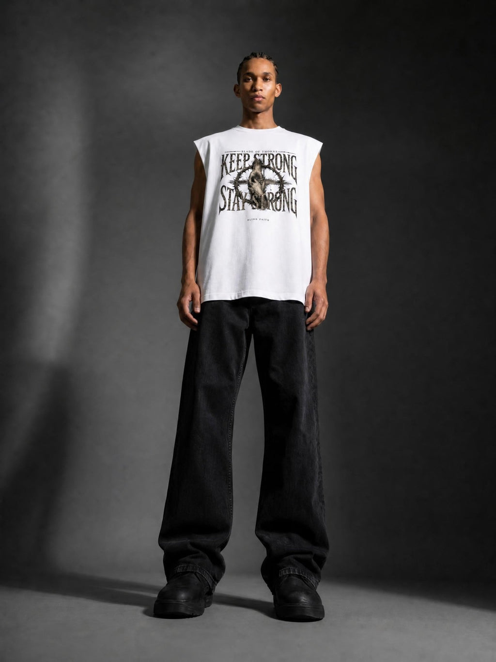 Blade of Thorns 'Blind Faith' Lyric Ice Fabric Sleeveless | Above Average Clothing | organic cotton apparel