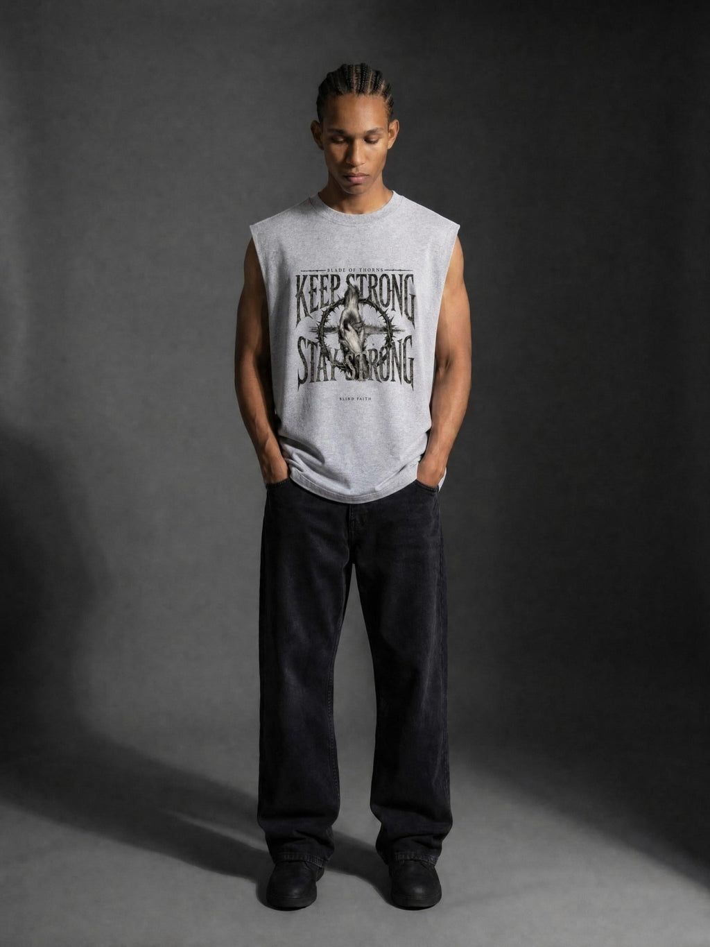 Blade of Thorns 'Blind Faith' Lyric Ice Fabric Sleeveless | Above Average Clothing | organic cotton apparel