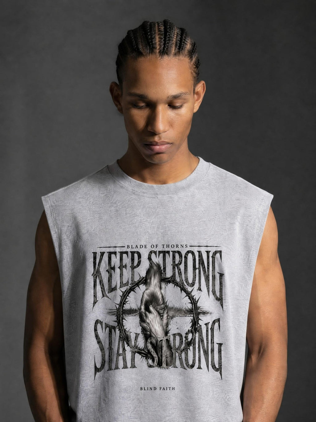 Blade of Thorns 'Blind Faith' Lyric Ice Fabric Sleeveless | Above Average Clothing | organic cotton apparel
