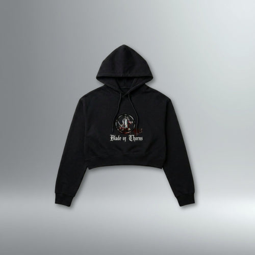 Blade of Thorns Cropped Hoodie | Above Average Clothing | organic cotton apparel