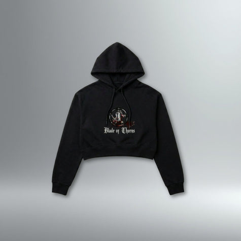 Blade of Thorns Cropped Hoodie | Above Average Clothing | organic cotton apparel
