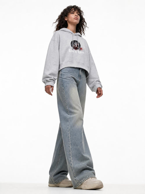 Blade of Thorns Cropped Hoodie | Above Average Clothing | organic cotton apparel