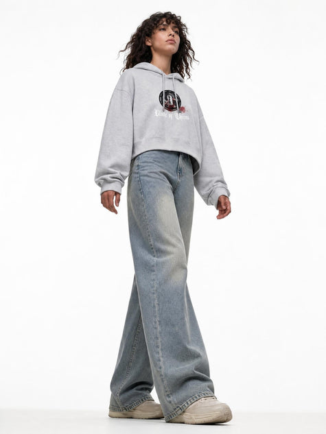 Blade of Thorns Cropped Hoodie | Above Average Clothing | organic cotton apparel