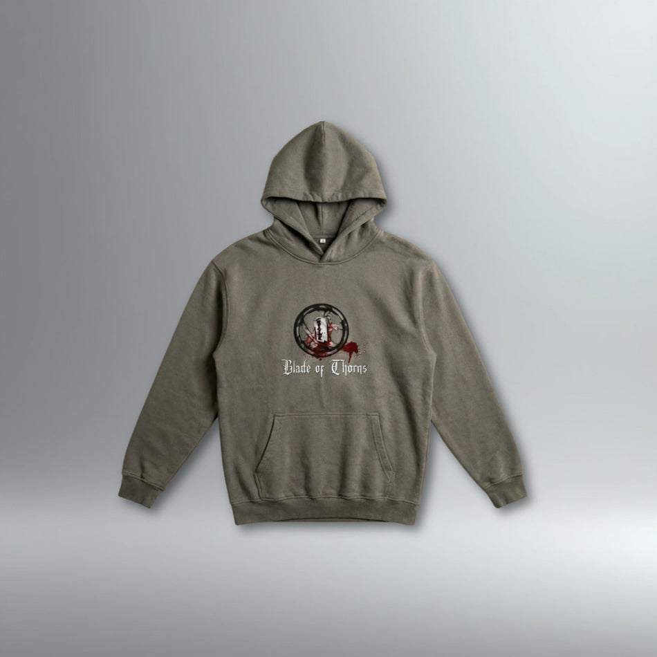 Blade of Thorns Logo Hoodie | Above Average Clothing | organic cotton apparel