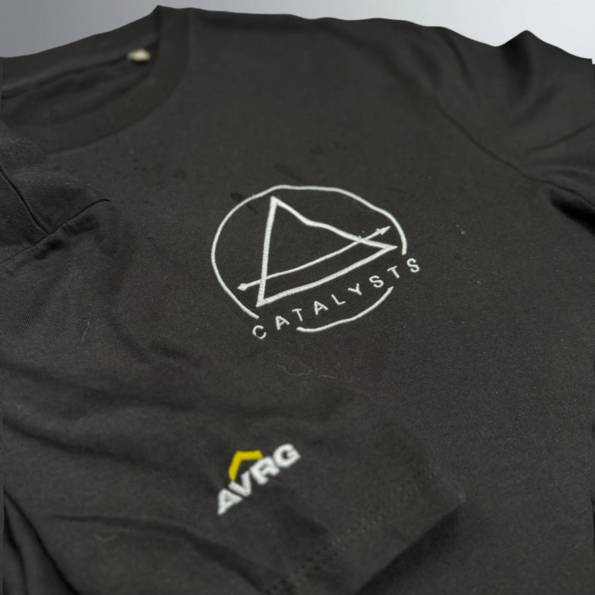 CATALYSTS Embroidered Tee | Above Average Clothing | organic cotton apparel