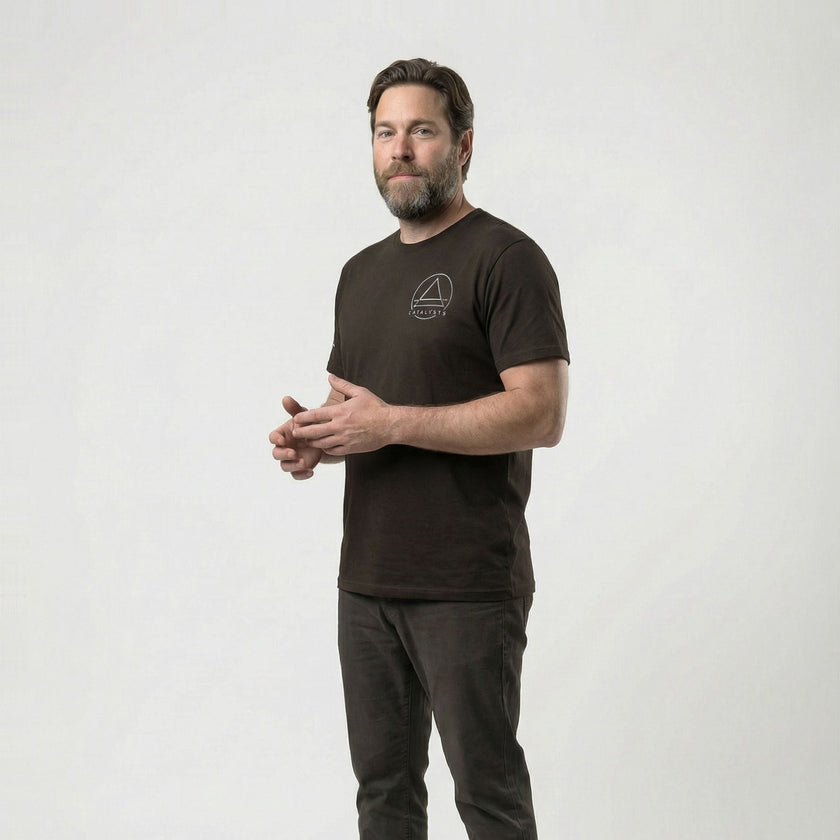 CATALYSTS Embroidered Tee | Above Average Clothing | organic cotton apparel