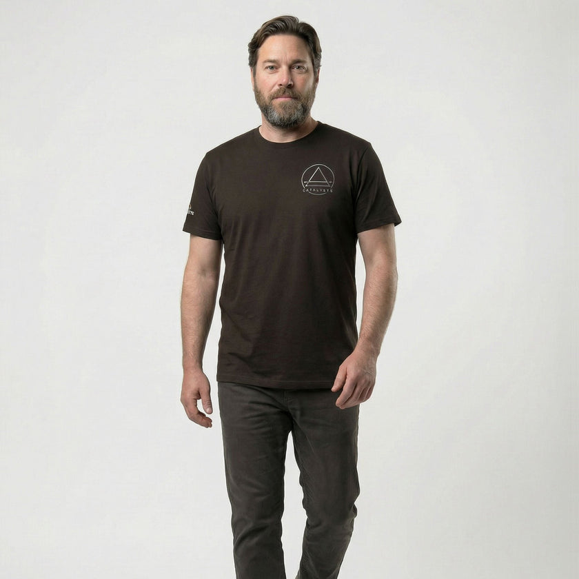 CATALYSTS Embroidered Tee | Above Average Clothing | organic cotton apparel