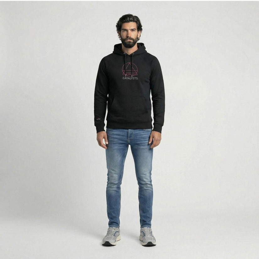 CATALYSTS PNK PNY CLB Embroidered Hoodie | Above Average Clothing | organic cotton apparel