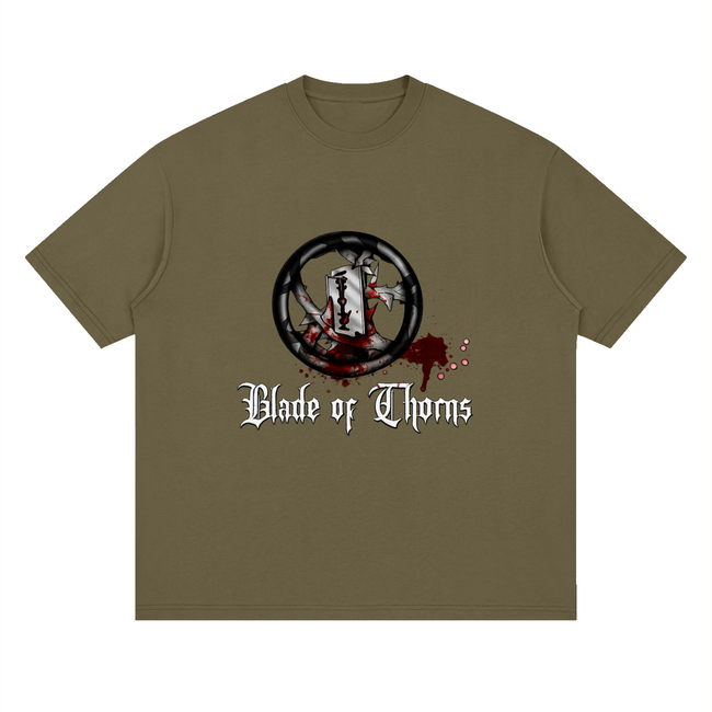 Blade of Thorns Drop Shoulder Band Tee