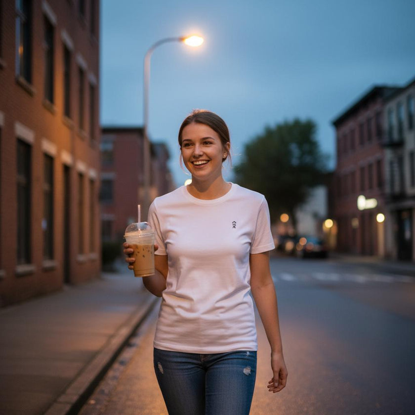 CORE Embroidered Tee | Above Average Clothing | organic cotton apparel