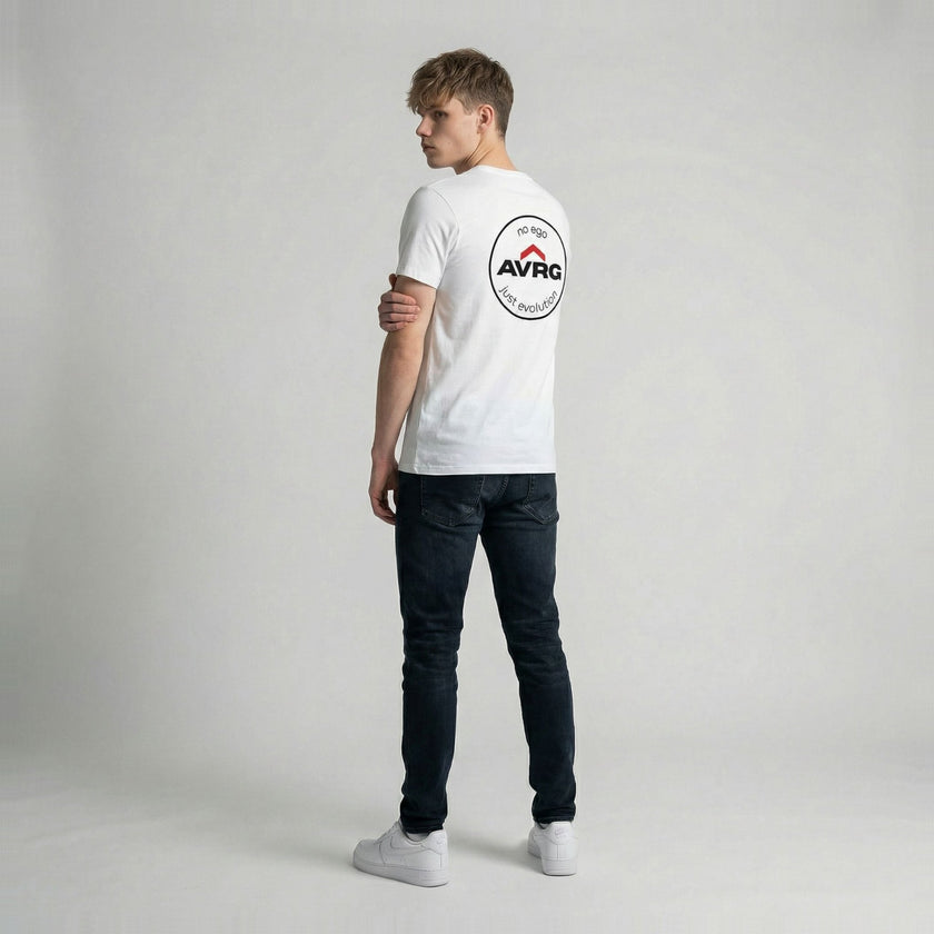 CORE 'no ego just evolution' Printed Tee | Above Average Clothing | organic cotton apparel