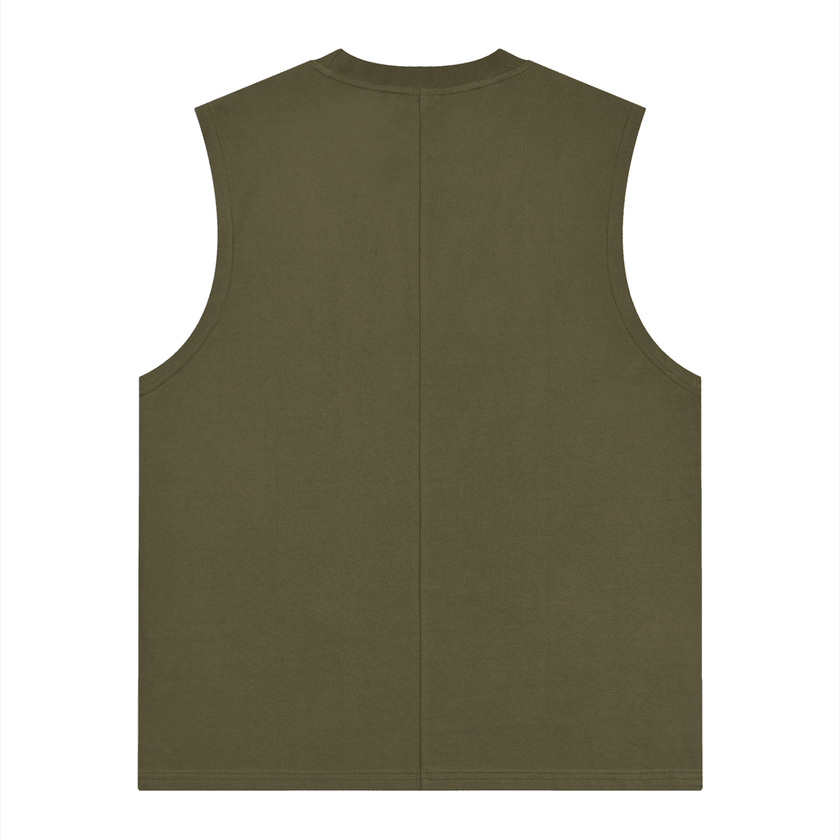 DRMMR Ascent Logo 'Ice Fabric' Sleeveless Tee | Above Average Clothing | organic cotton apparel
