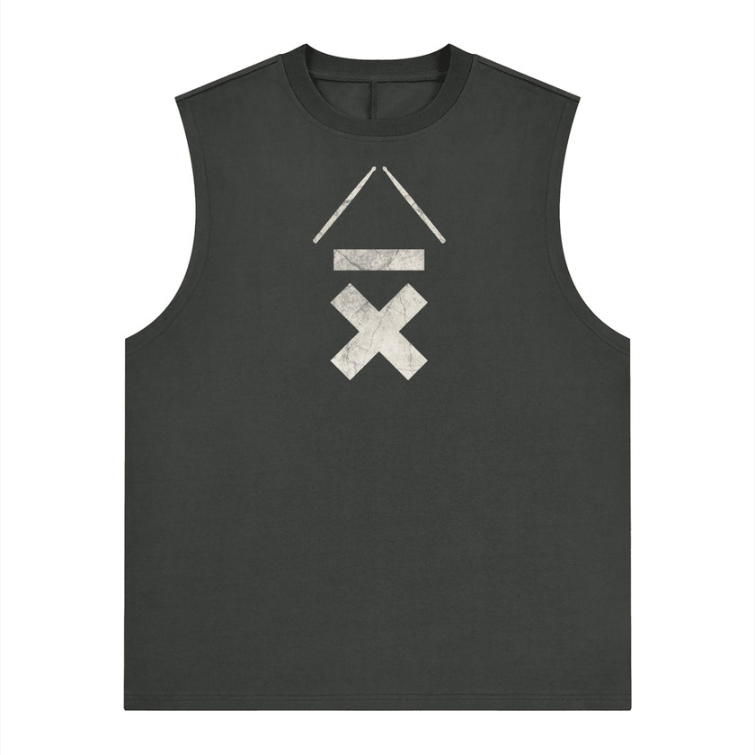 DRMMR Ascent Logo 'Ice Fabric' Sleeveless Tee | Above Average Clothing | organic cotton apparel