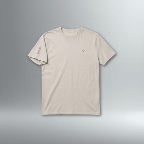 DRMMR Embroidered Identity Tee | Above Average Clothing | organic cotton apparel