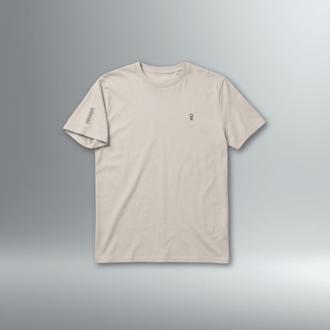 DRMMR Embroidered Identity Tee | Above Average Clothing | organic cotton apparel