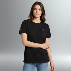 DRMMR Embroidered Identity Tee | Above Average Clothing | organic cotton apparel