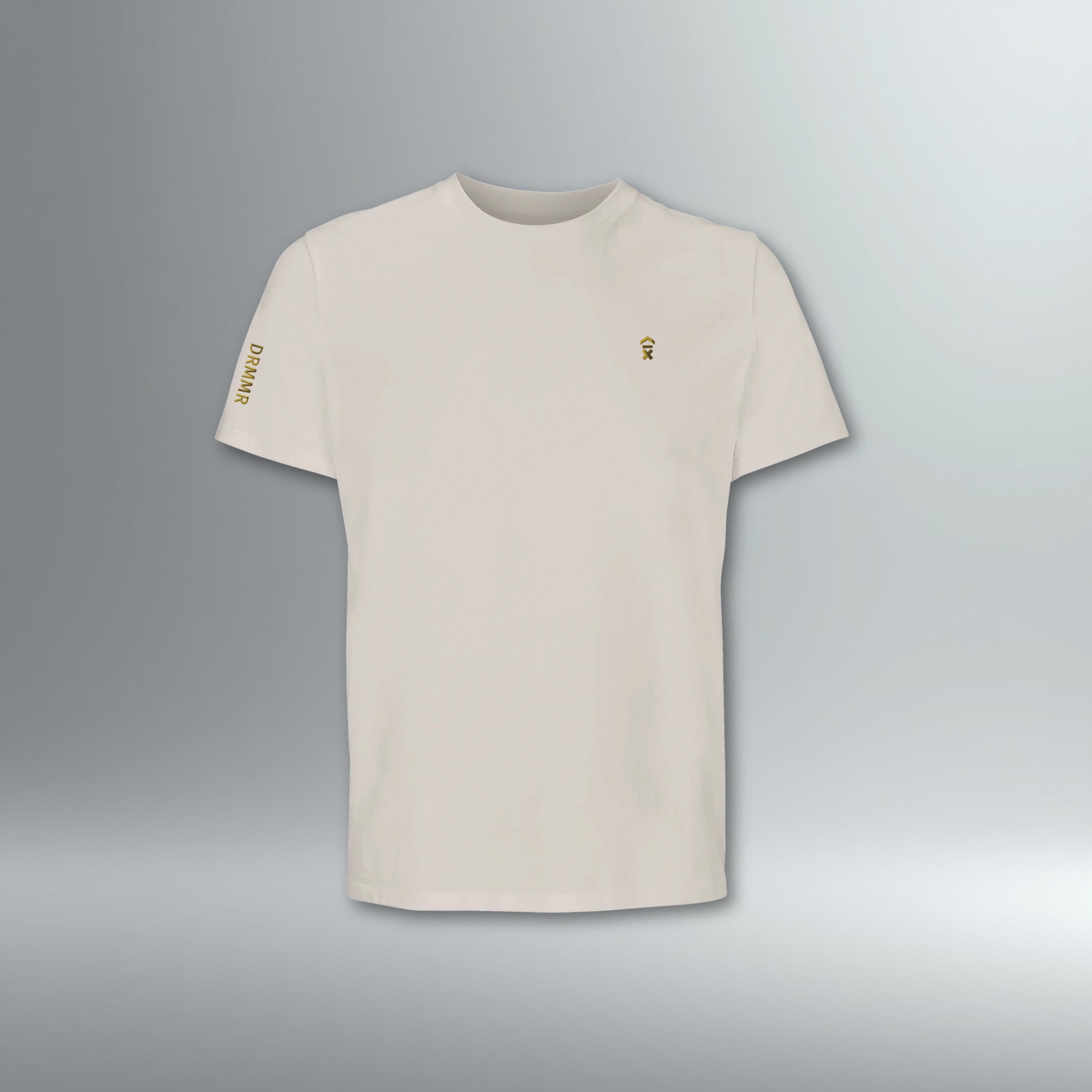 DRMMR Embroidered Identity Tee | Above Average Clothing | organic cotton apparel