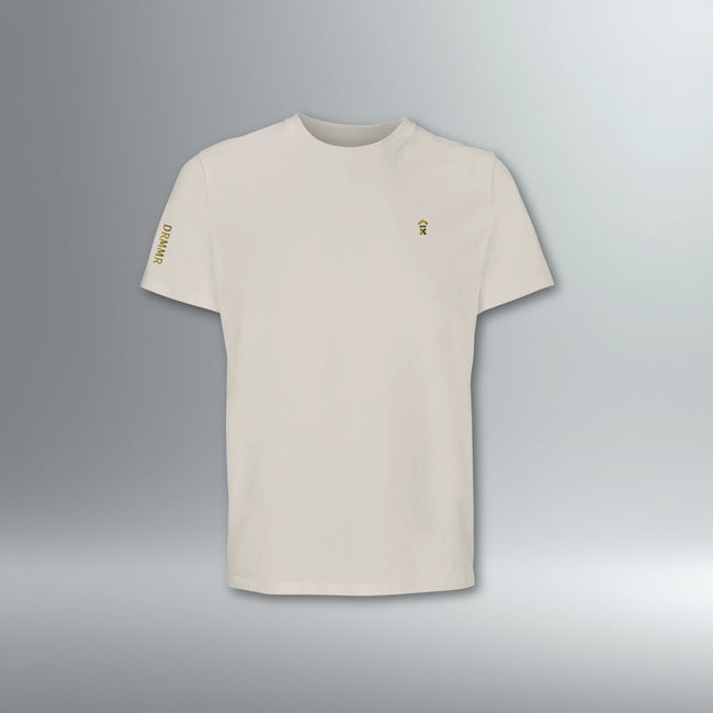 DRMMR Embroidered Identity Tee | Above Average Clothing | organic cotton apparel