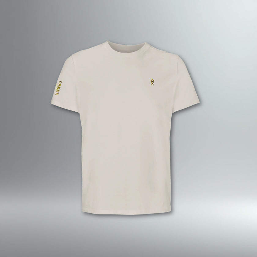 DRMMR Embroidered Identity Tee | Above Average Clothing | organic cotton apparel