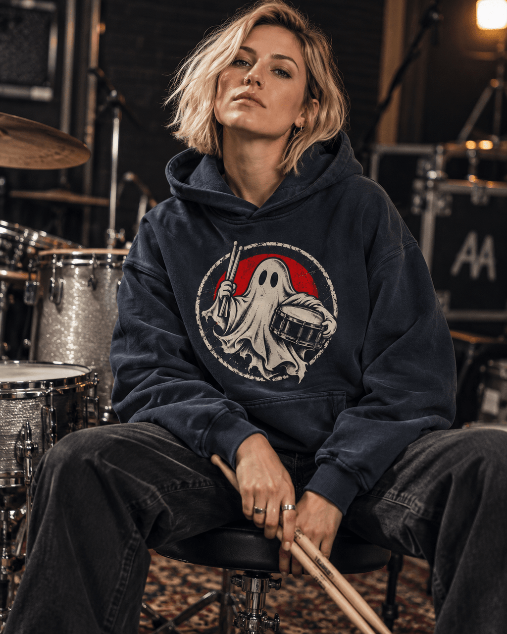 DRMMR Ghost Note Hoodie | Above Average Clothing | organic cotton apparel