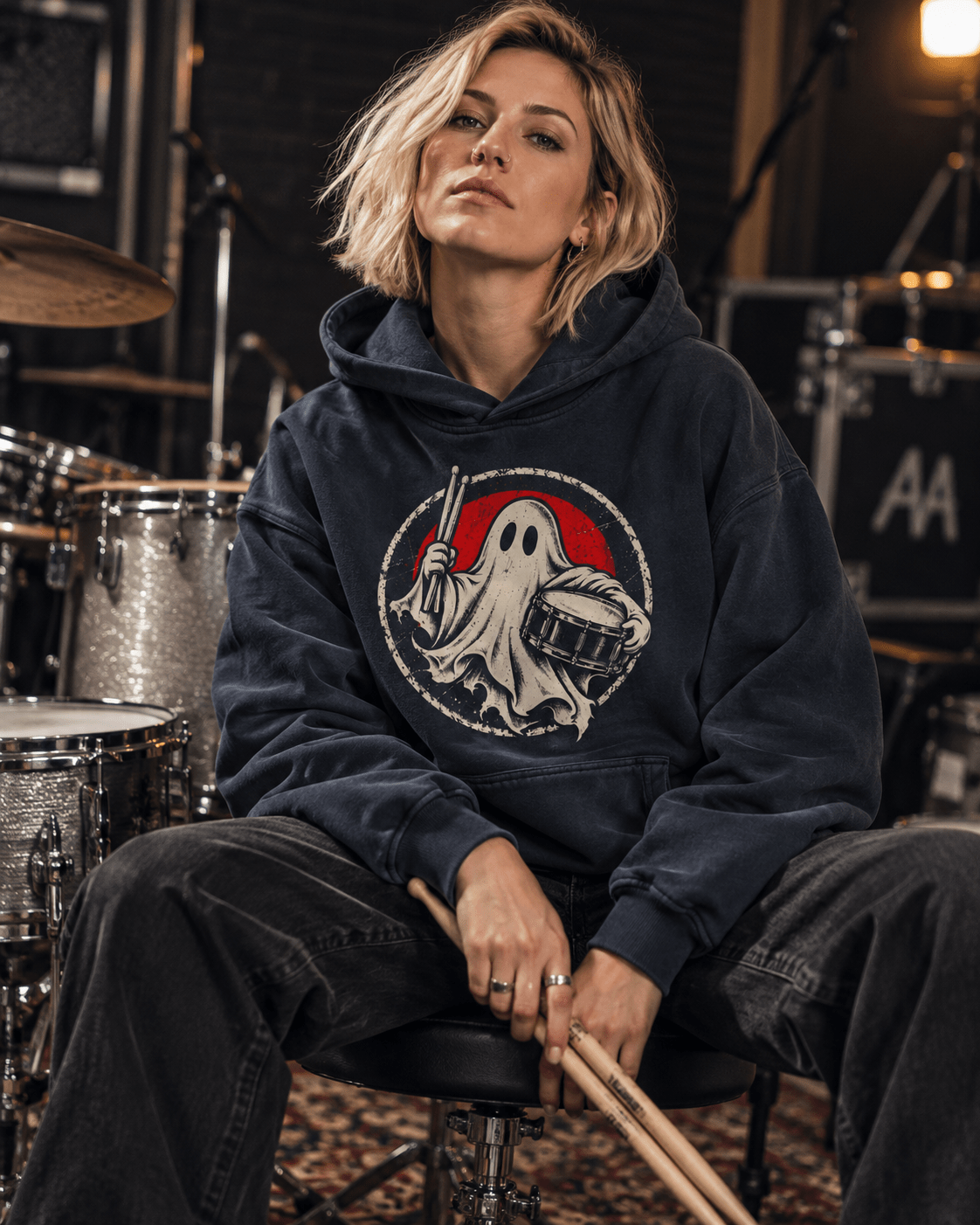 DRMMR Ghost Note Hoodie | Above Average Clothing | organic cotton apparel