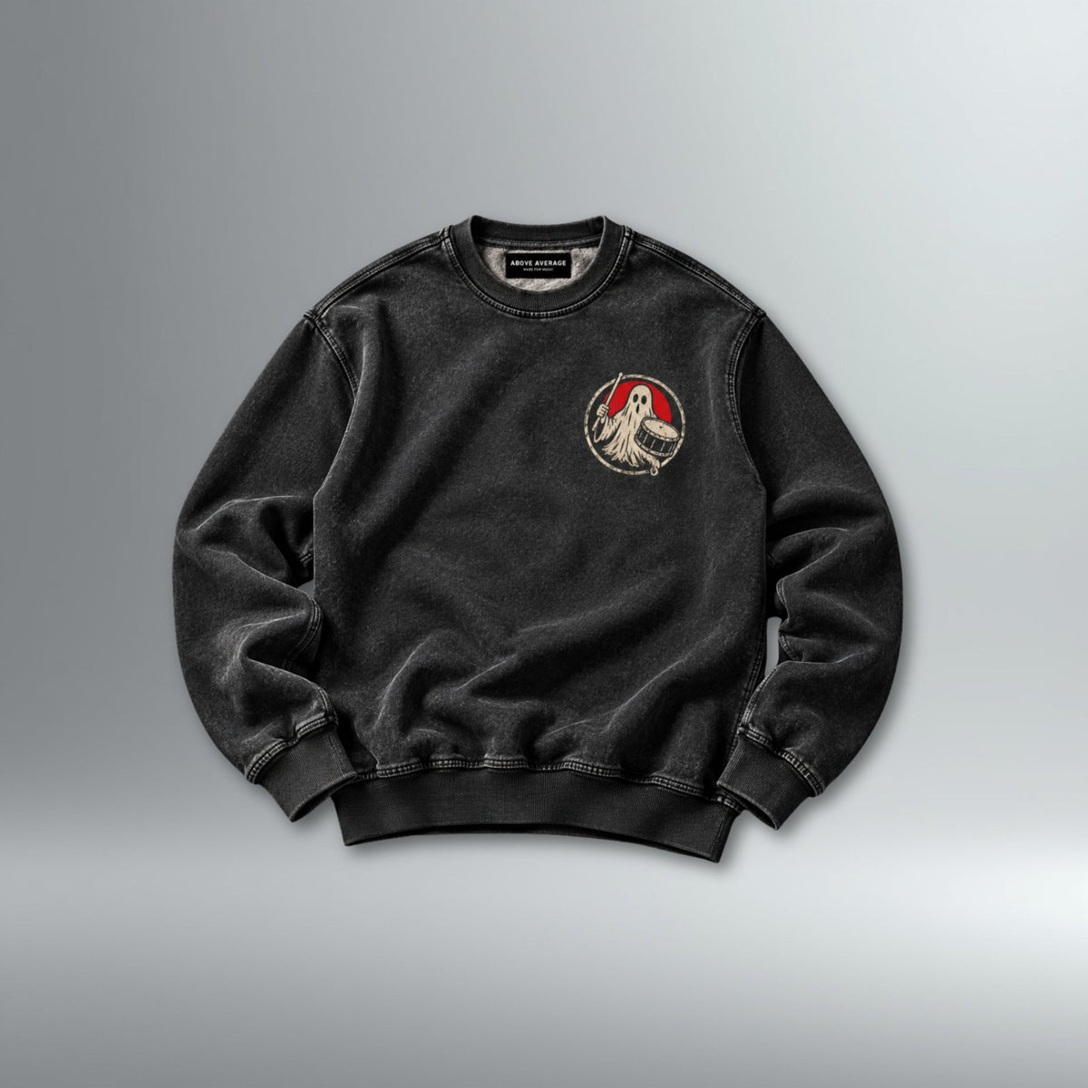 DRMMR Ghost Note Sweatshirt | Above Average Clothing | organic cotton apparel