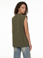 DRMMR Logo Session 'Ice Fabric' Sleeveless Tee | Above Average Clothing | organic cotton apparel