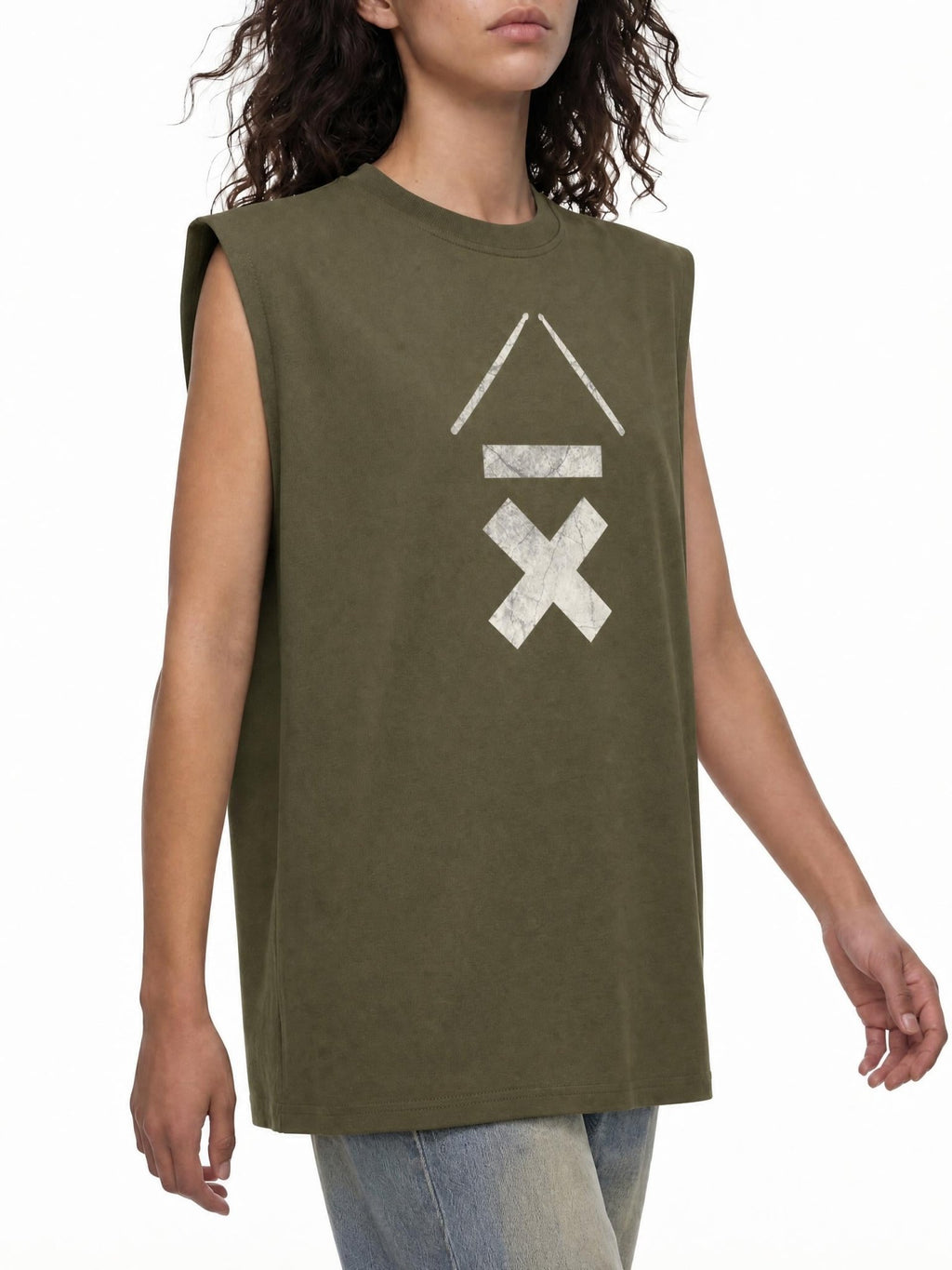 DRMMR Logo Session 'Ice Fabric' Sleeveless Tee | Above Average Clothing | organic cotton apparel