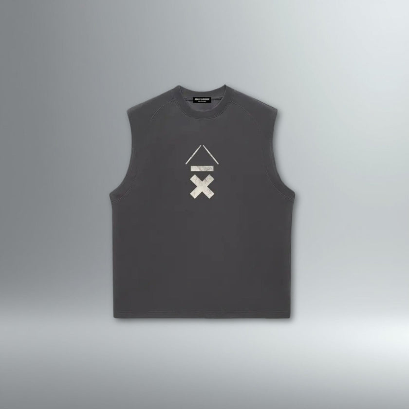 DRMMR Logo Session Performance Sleeveless Tee | Above Average Clothing | organic cotton apparel