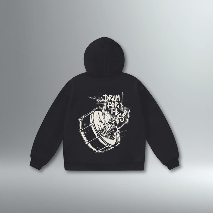 Drum For The Song Heavyweight Signature Hoodie | Above Average Clothing | organic cotton apparel